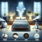 Les méthodes pour traiter naturellement les punaises de lit, elles sont montrées devant un lit