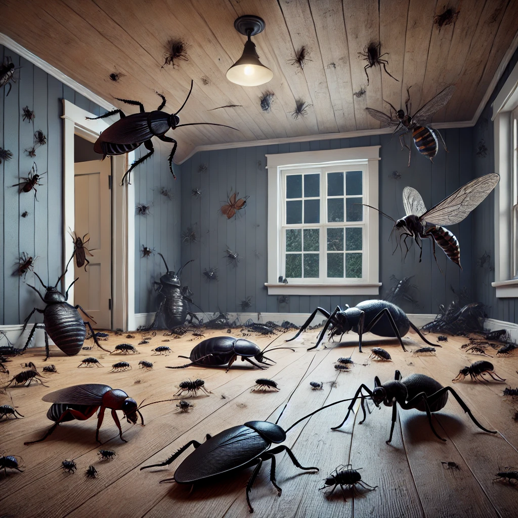 7 espèces nuisibles d'insecte noir dans la maison