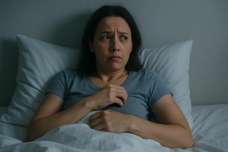 Personne souffrant de piqûres de punaises de lit dans son lit
